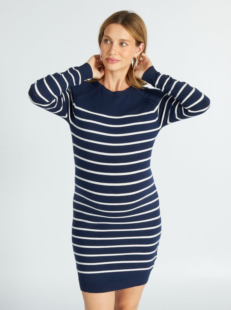 Robe pull d'allaitement Bleu - Kiabi