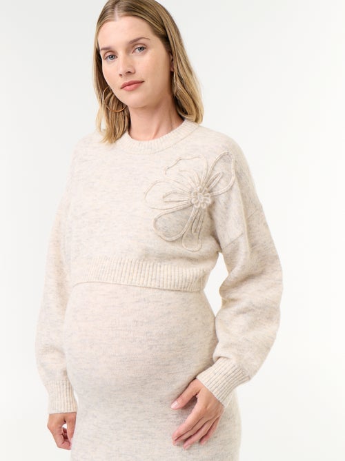 Robe pull de maternité 2-en-1 - Kiabi Robe pull de maternité 2-en-1 - Kiabi