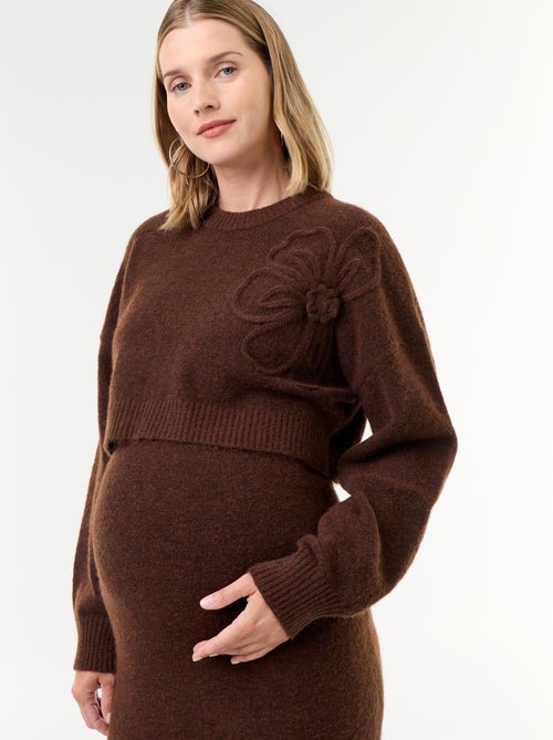 Robe pull de maternité 2-en-1 - Kiabi Robe pull de maternité 2-en-1 - Kiabi
