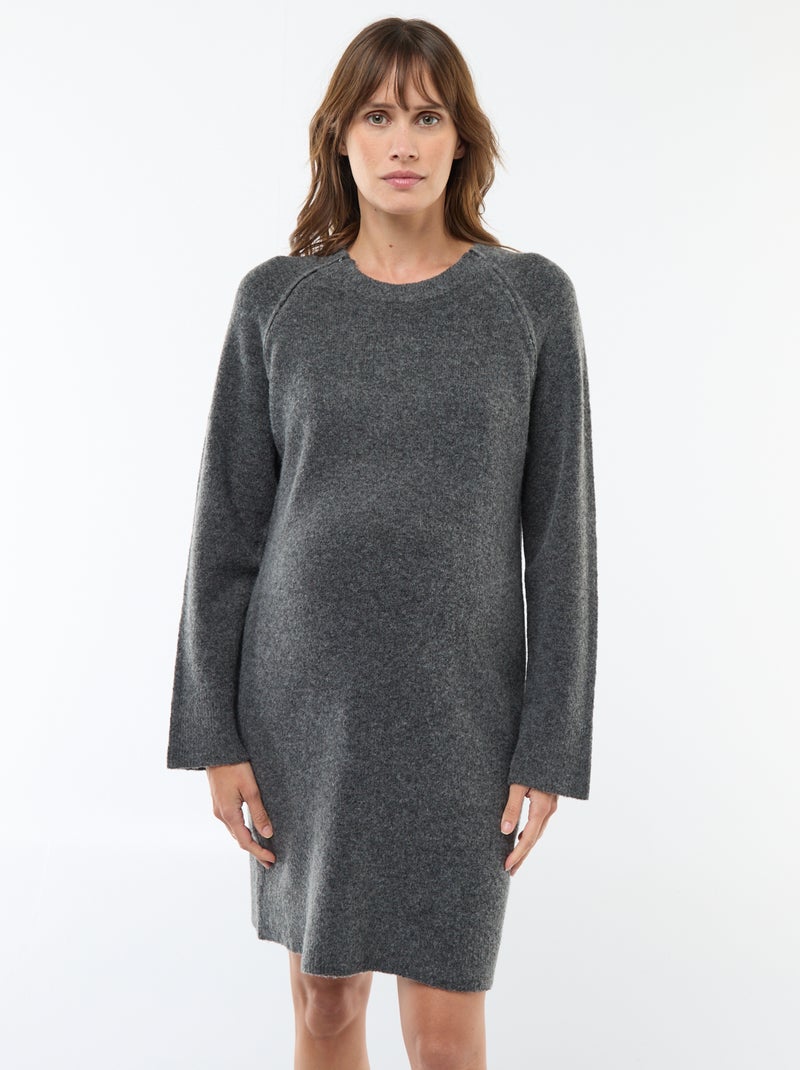Robe pull de maternité Gris - Kiabi