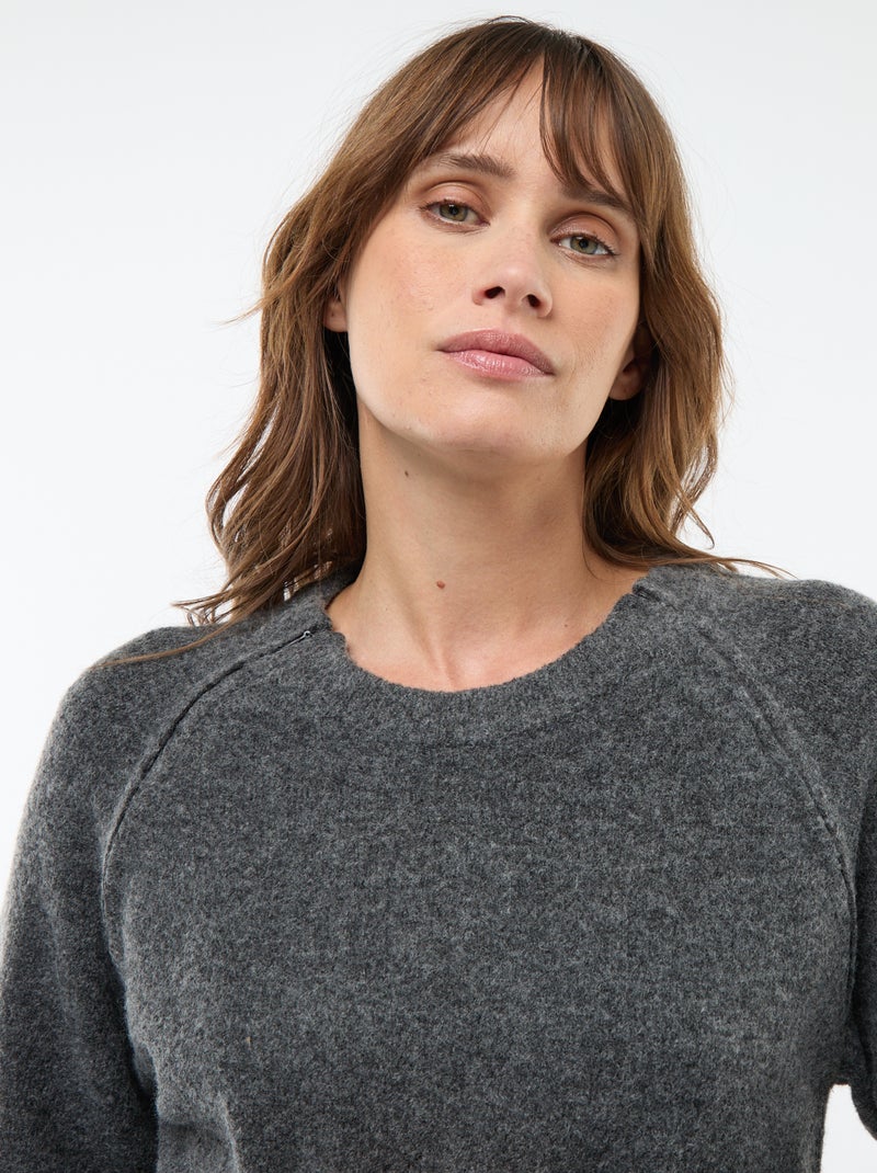 Robe pull de maternité Gris - Kiabi