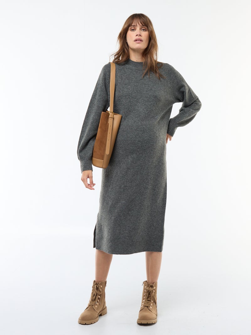 Robe pull de maternité Gris - Kiabi