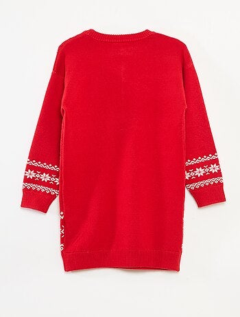 Robe pull de Noël 'Minnie' unie