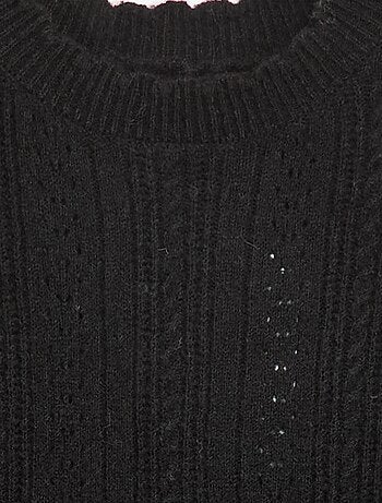 Robe pull en maille tricot ajourée