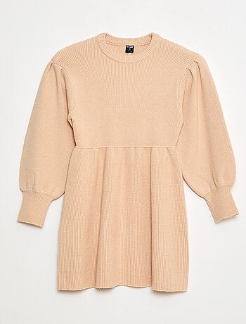 Robe pull en maille tricot douce