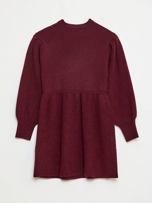 Robe pull en maille tricot douce - Kiabi