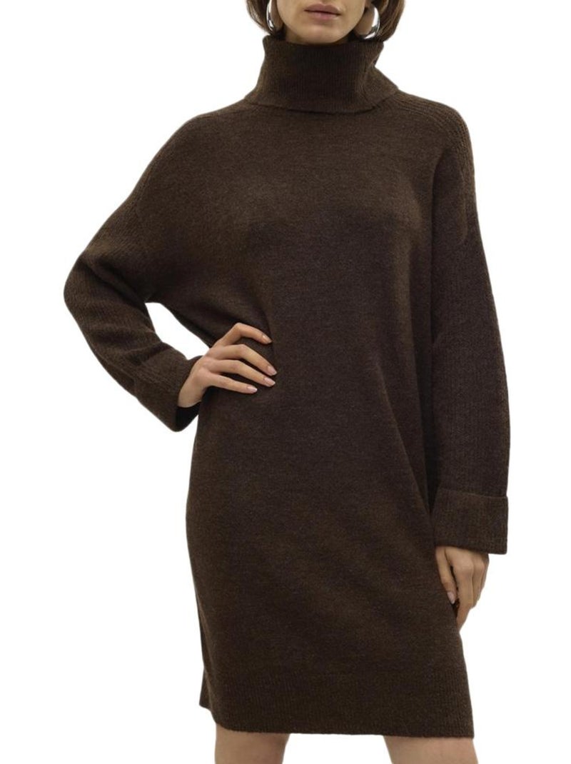 Robe Pull Femme Vero Moda Marron cappuccino - Kiabi