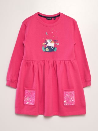 Robe pull licorne + sequin