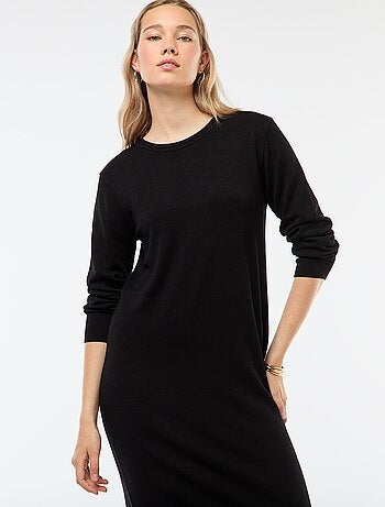 Robe pull longue à manches longues
