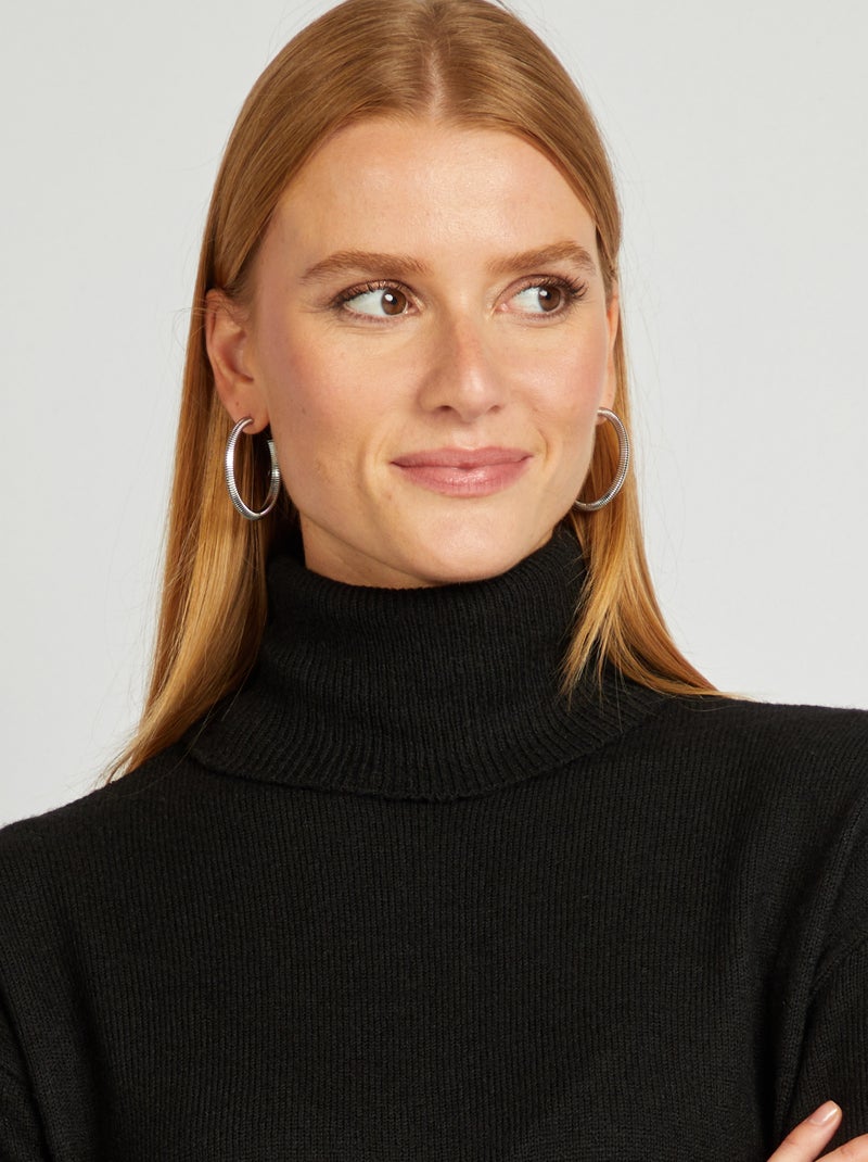 Robe pull longue noir - Kiabi