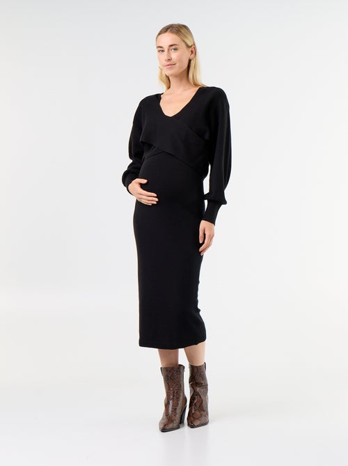 Robe pull maternité 2-en-1 - Kiabi