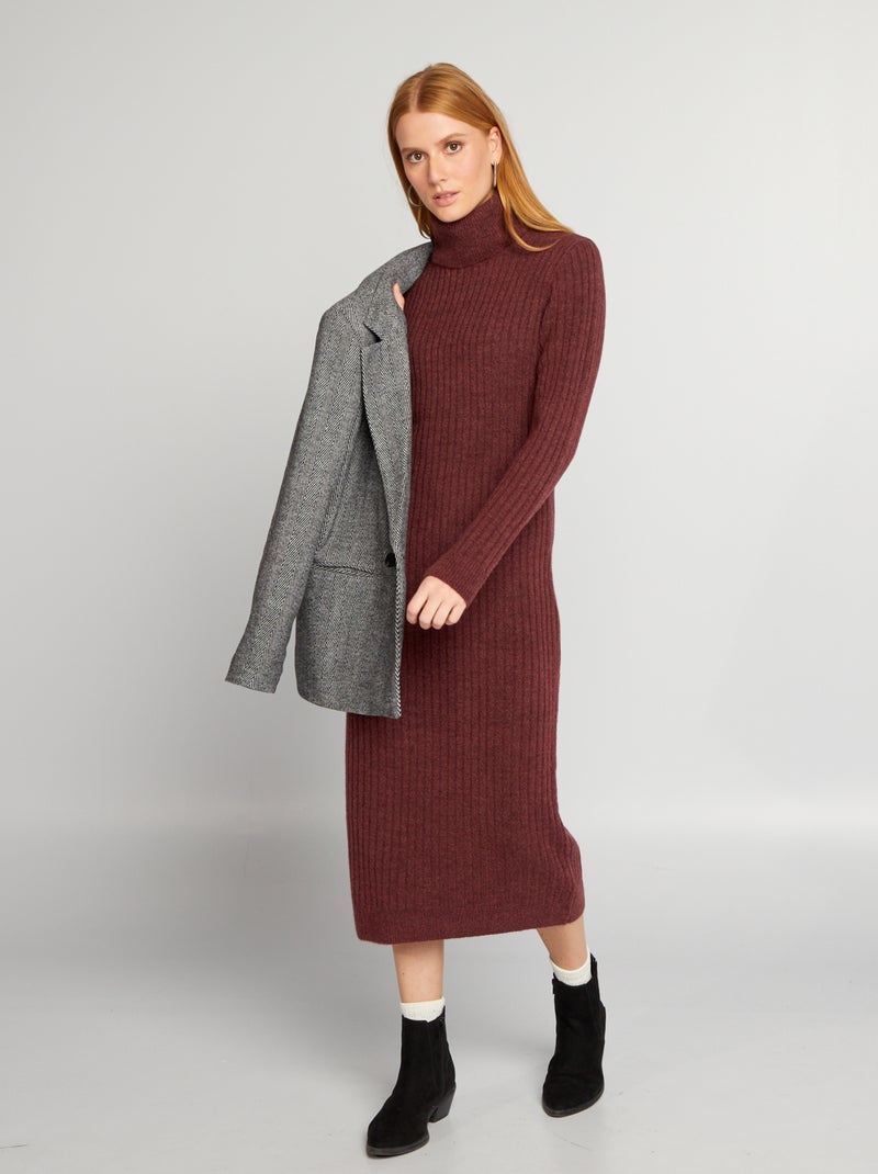 Robe pull midi à col roulé - Rose - Kiabi - 25.00€