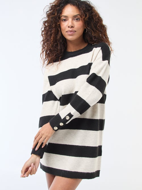 Robe pull rayée - Kiabi