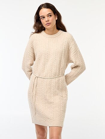 Robe pull torsadée en maille