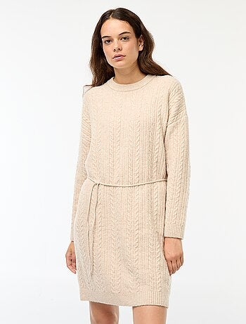 Robe pull torsadée en maille