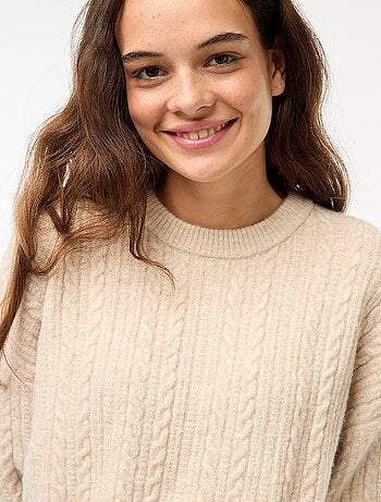 Robe pull torsadée en maille