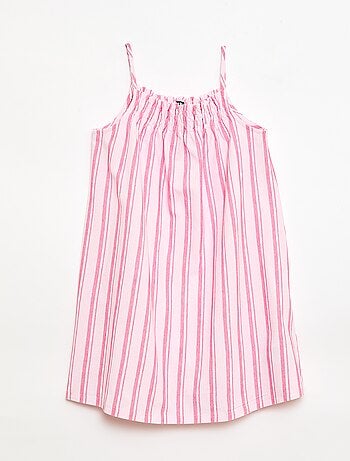 Robe rayée à bretelles