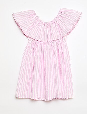 Robe rayée en coton