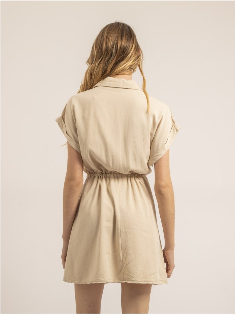 Robe saharienne ibelle Beige - Kiabi