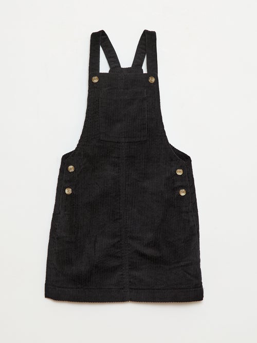 Robe salopette à poche en velours côtelé - Kiabi