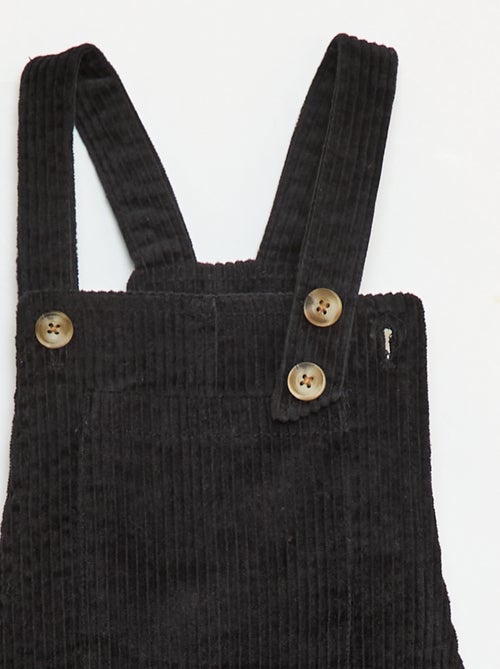 Robe salopette à poche en velours côtelé - Kiabi