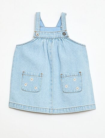 Robe salopette avec 2 poches plaquées devant