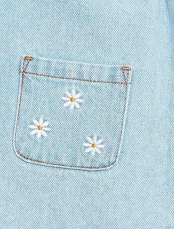 Robe salopette avec 2 poches plaquées devant