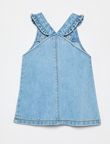Robe salopette avec bretelles volantées
