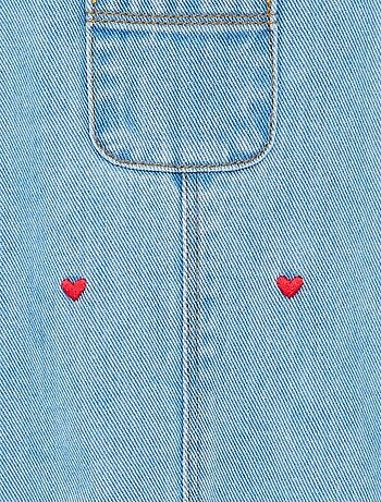 Robe salopette avec bretelles volantées