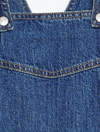 Robe salopette courte en jean