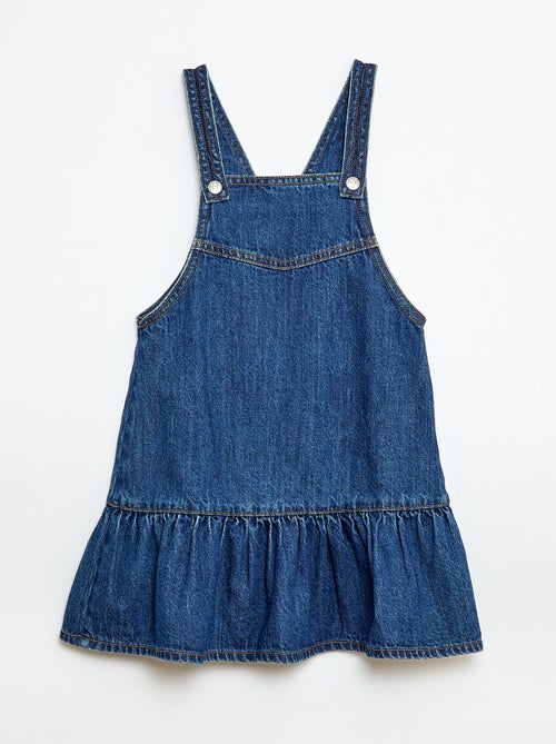 Robe salopette courte en jean - Kiabi
