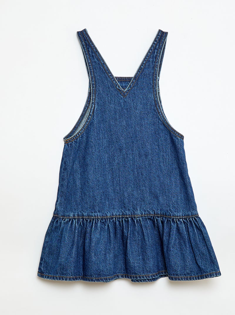 Robe salopette courte en jean Bleu - Kiabi