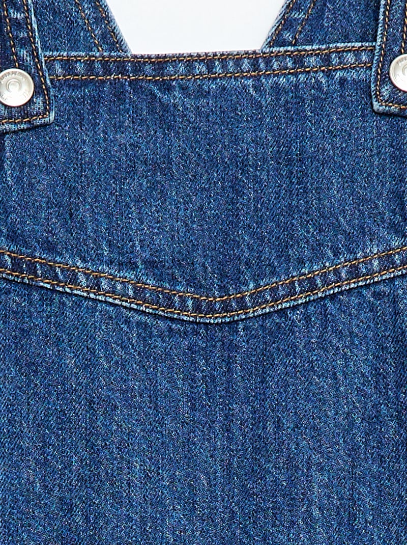 Robe salopette courte en jean Bleu - Kiabi