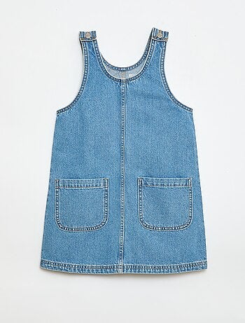 Robe salopette courte en jean