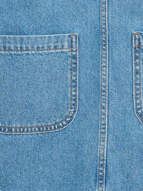 Robe salopette courte en jean - Kiabi