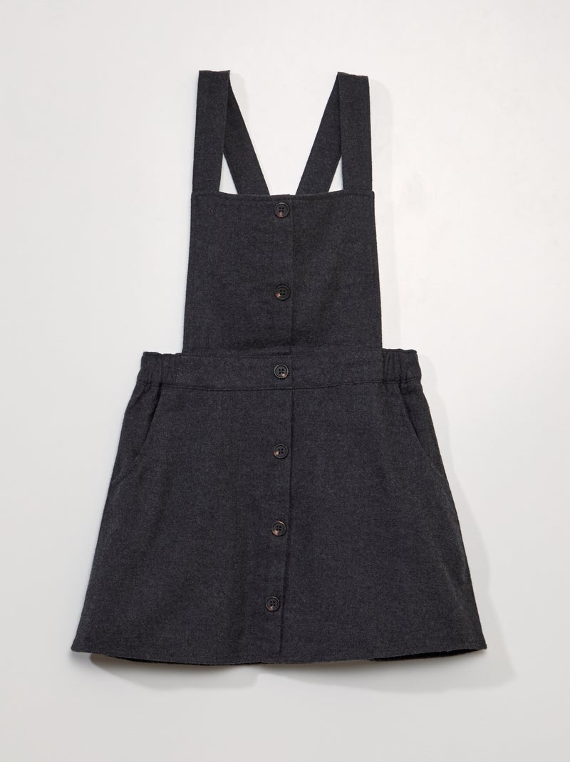 Robe salopette effet lainage Gris - Kiabi