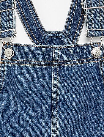 Robe salopette en jean avec 2 poches plaquées