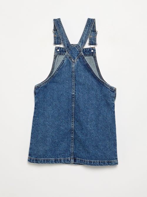 Robe salopette en jean avec 2 poches plaquées - Kiabi