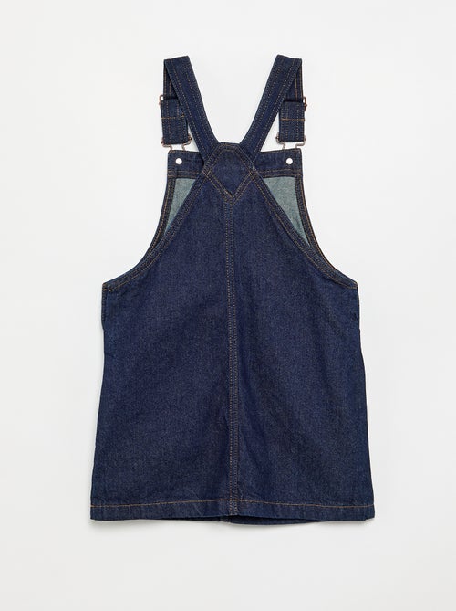 Robe salopette en jean avec 2 poches plaquées - Kiabi