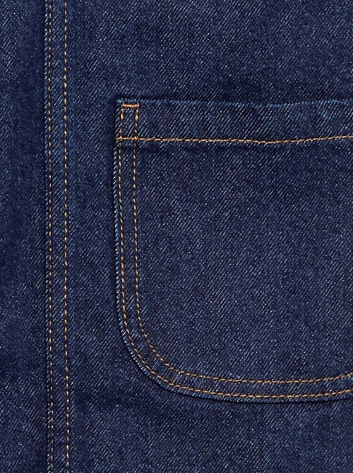 Robe salopette en jean avec 2 poches plaquées - Kiabi