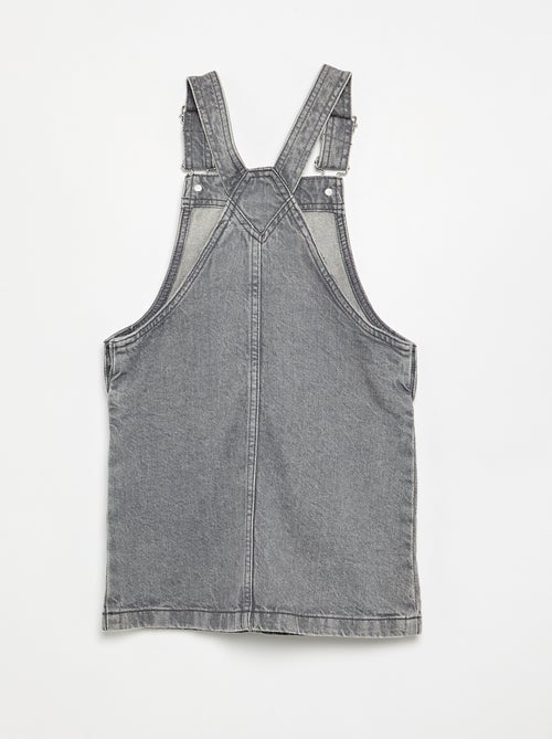 Robe salopette en jean avec 2 poches plaquées - Kiabi