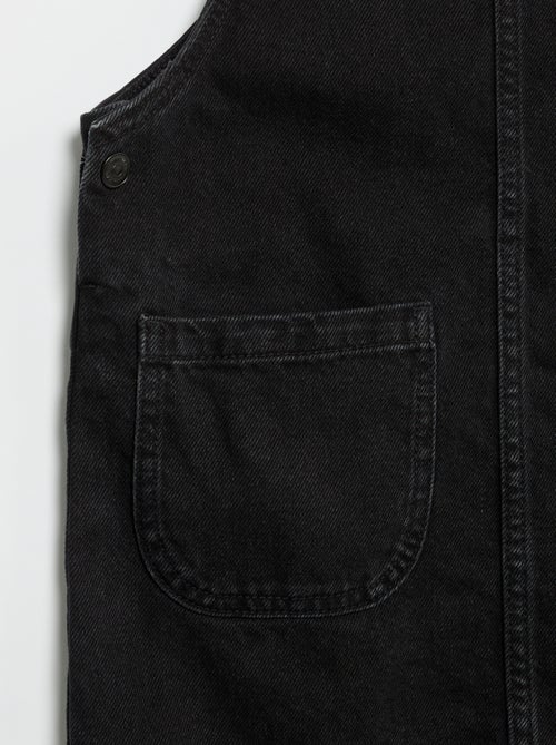 Robe salopette en jean avec 2 poches plaquées - Kiabi