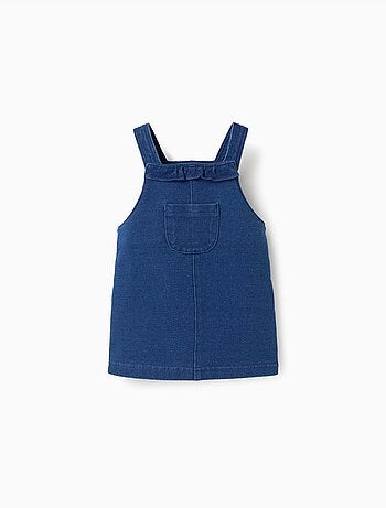Robe salopette en jean avec volants
