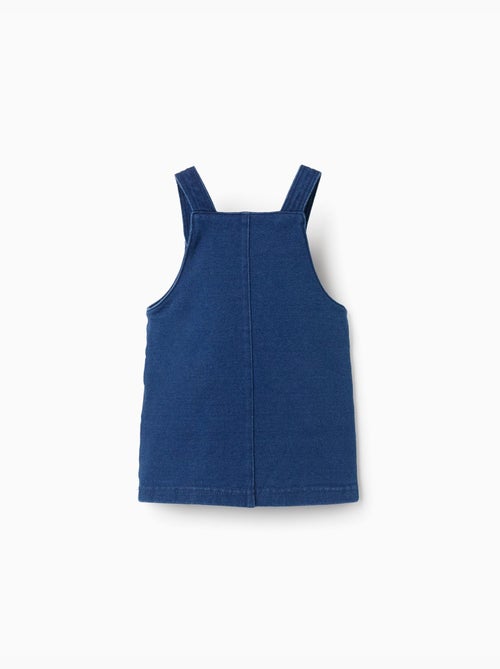 Robe salopette en jean avec volants - Kiabi