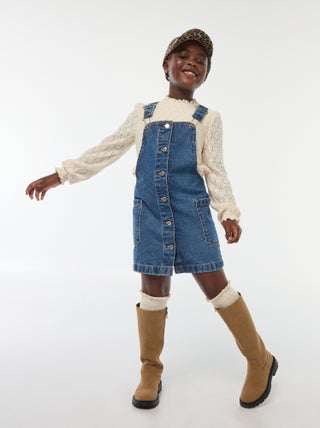 Robe salopette en jean