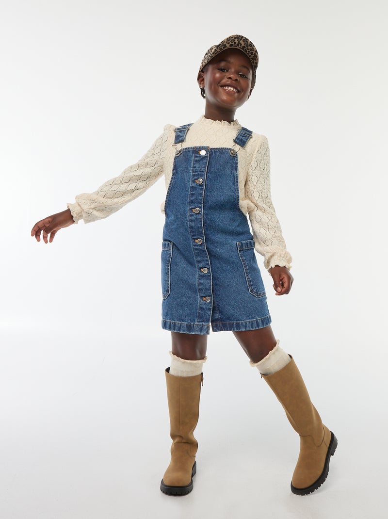 Robe salopette en jean Bleu - Kiabi