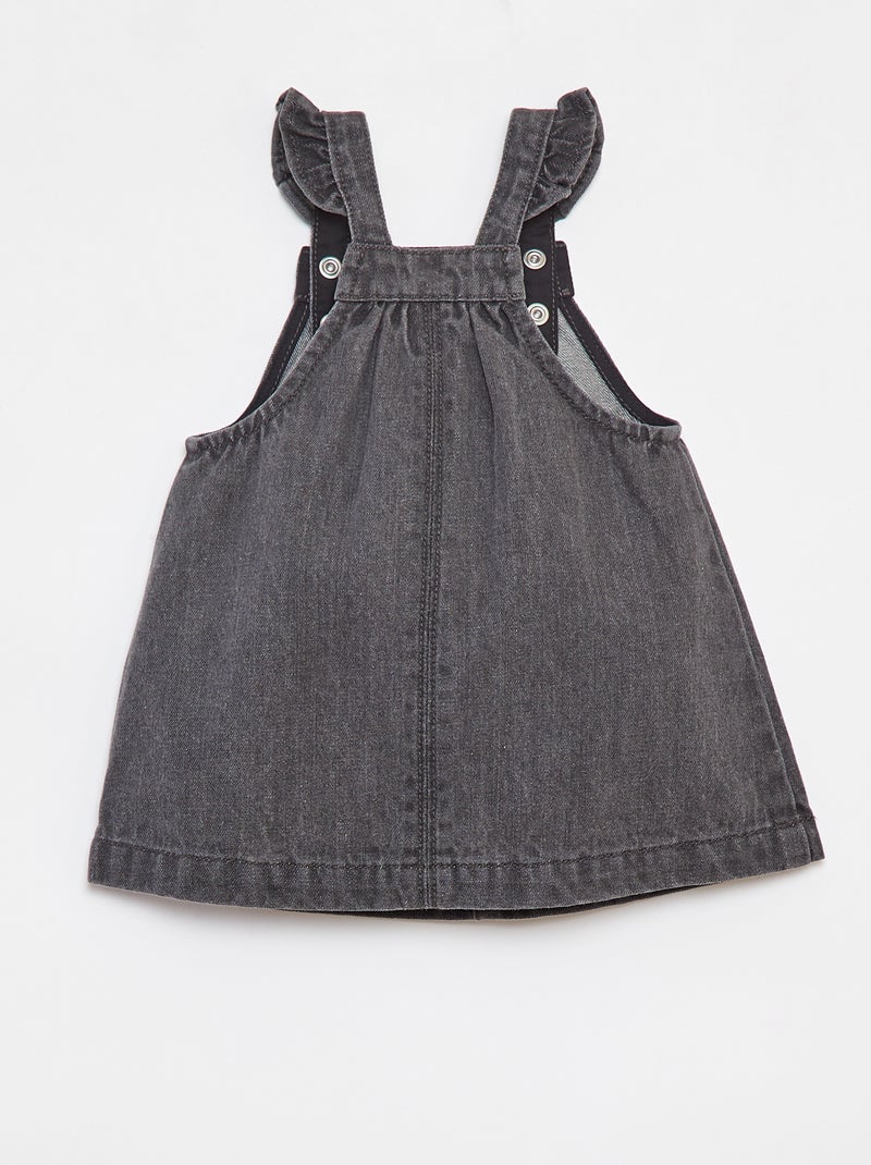 Robe salopette en jean Noir - Kiabi