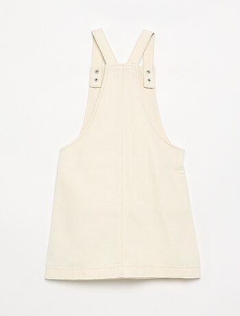 Robe salopette en twill uni