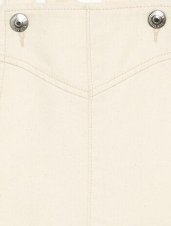 Robe salopette en twill uni
