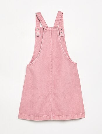 Robe salopette en twill uni